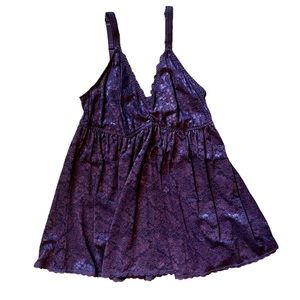 Rich purple lace babydoll lace slip dress